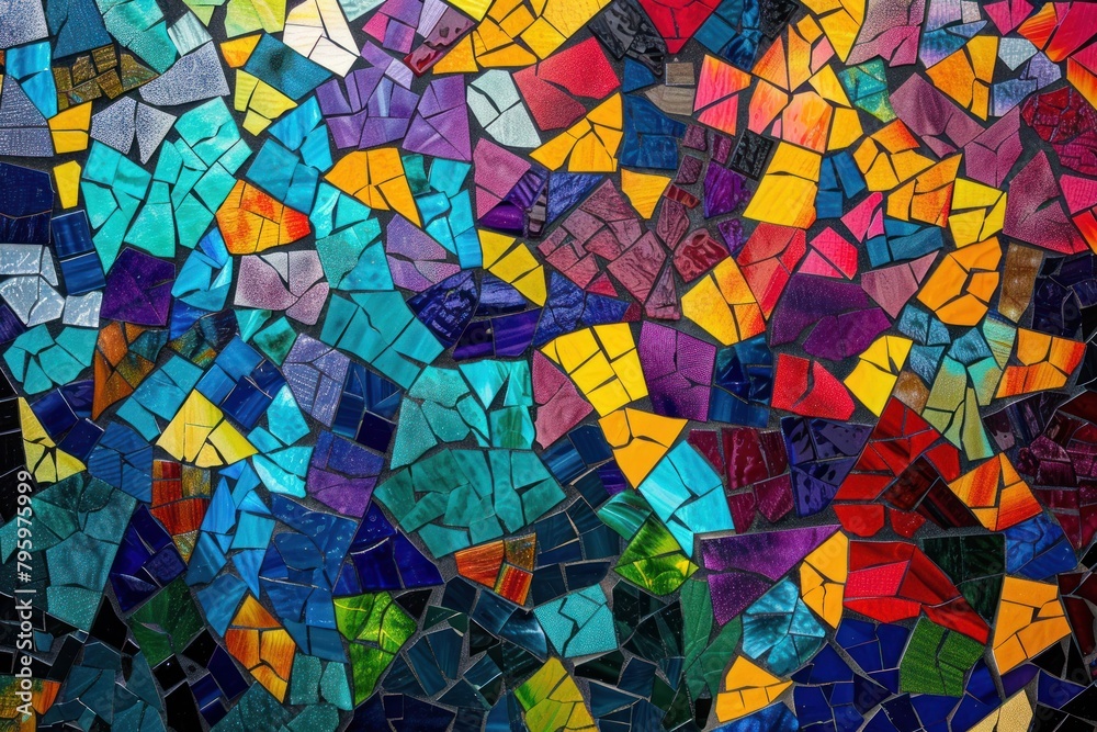 Abstract Mosaic Background: Bright Colors and Intricate Patterns.
Abstract Mosaic Background: Bright Colors and Intricate Patterns.