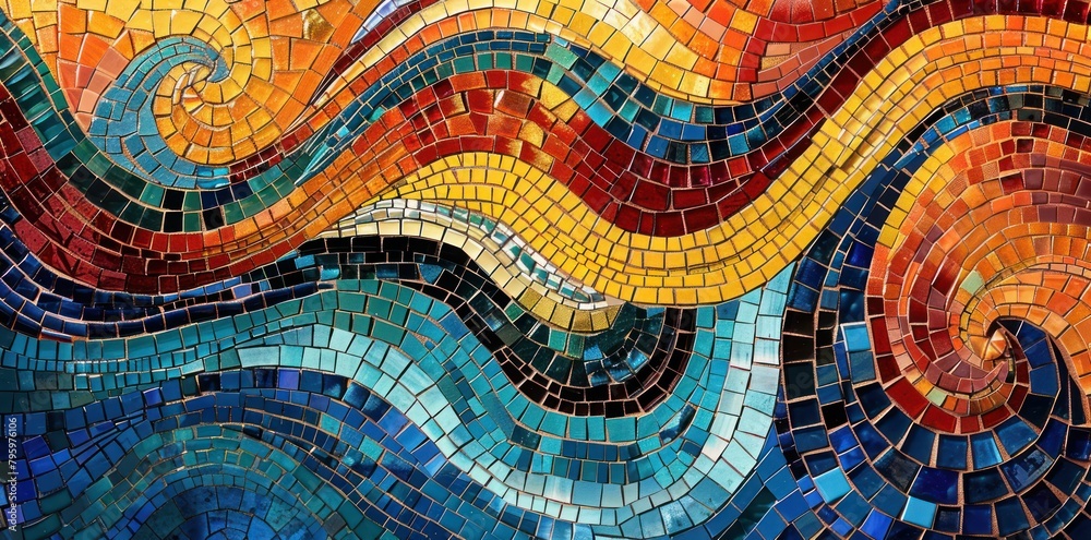 Dynamic Mosaic: Abstract Background with Colors Dancing and Spinning.
Dynamic Mosaic: Abstract Background with Colors Dancing and Spinning.