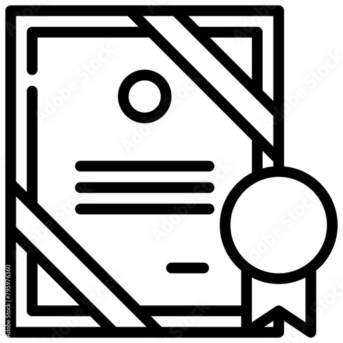 reward diploma award certificate guarantee simple line