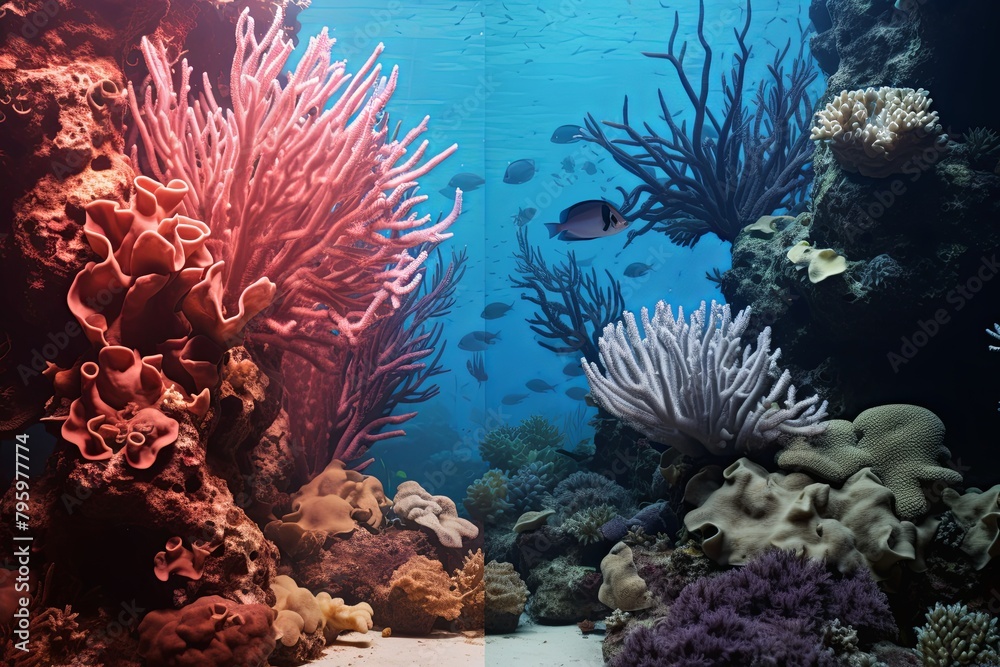 Marine Sanctuary Palette: Captivating Underwater Coral Reef Gradients
