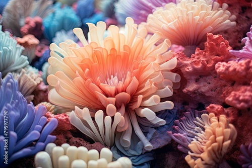 Coral Reef Gradients: Sea Anemone Shades Submerged