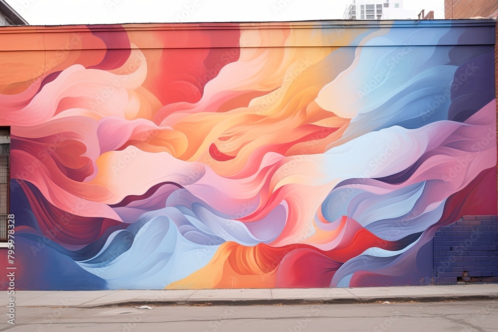 Dynamic City Mural Gradients: Urban Street Art Colors