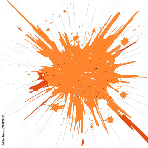 illustration of a splash of orange