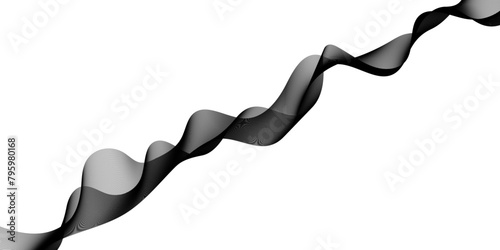 Abstract wave element for design. Digital frequency track equalizer.  Black stripes on a white background.