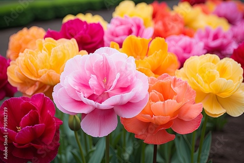 Vibrant Tulip Field Gradients: A Spectacular Array of Rich Tulip Colors