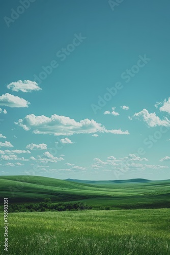 b Grasslands under the blue sky 