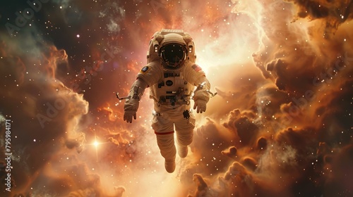 b'Astronaut in orange nebula' photo