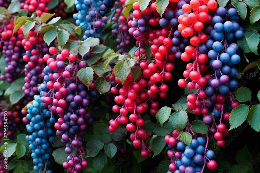 Wild Berry Bush Gradients: Garden Berry Spectrum Delight Wild Berry Bush Gradients: Garden Berry Spectrum Delight