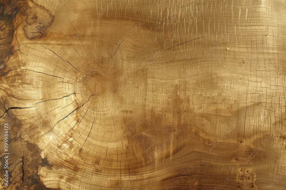 Naklejka premium b'Golden wood grain texture background'