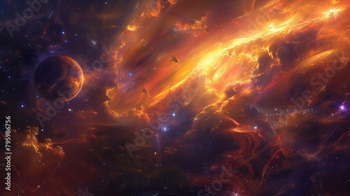 Nebula Galaxy Space Backdrop Background Wallpaper