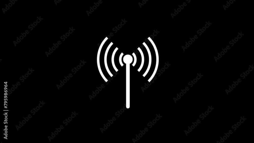 Technology Wireless signal icon animation. Animate designed in flat icon style, Technology Wireless signal icon animation. Animate designed in flat icon style,
