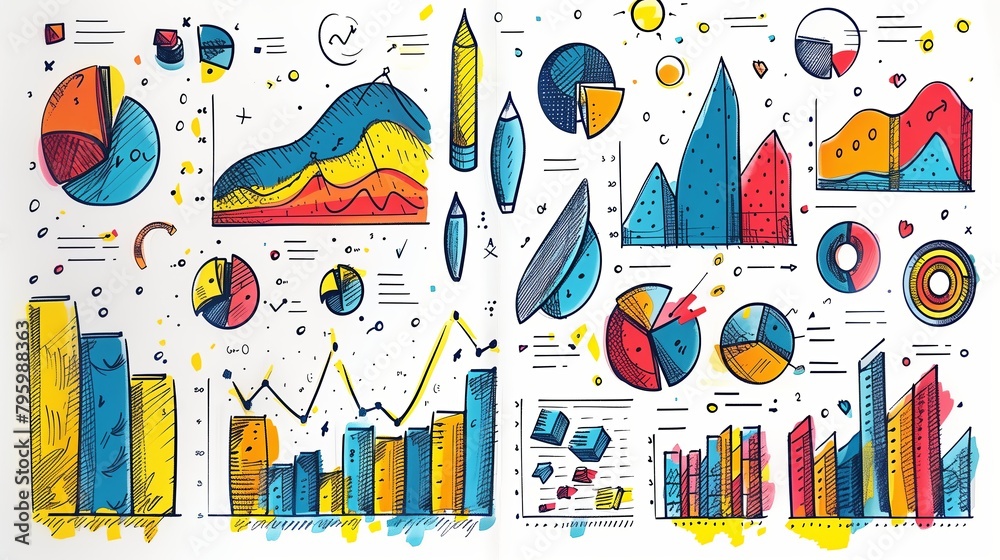 Lots of brightly colored graphs, diagrams and diagrams. Lots of brightly colored graphs, diagrams and diagrams.