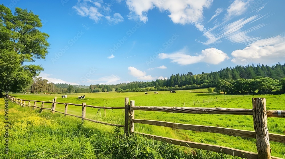 b'Cows grazing in a lush green pasture'