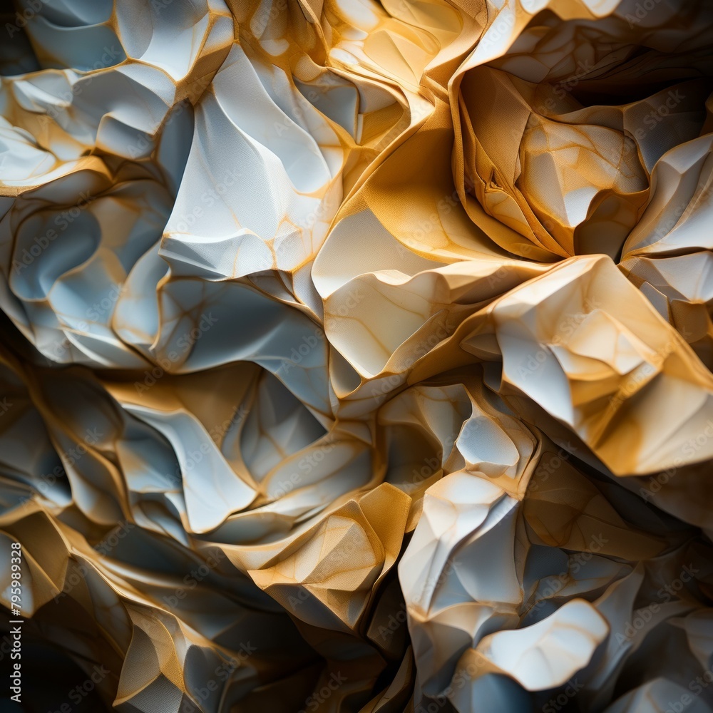 b'Gold and Silver Fabric Creases' b'Gold and Silver Fabric Creases'