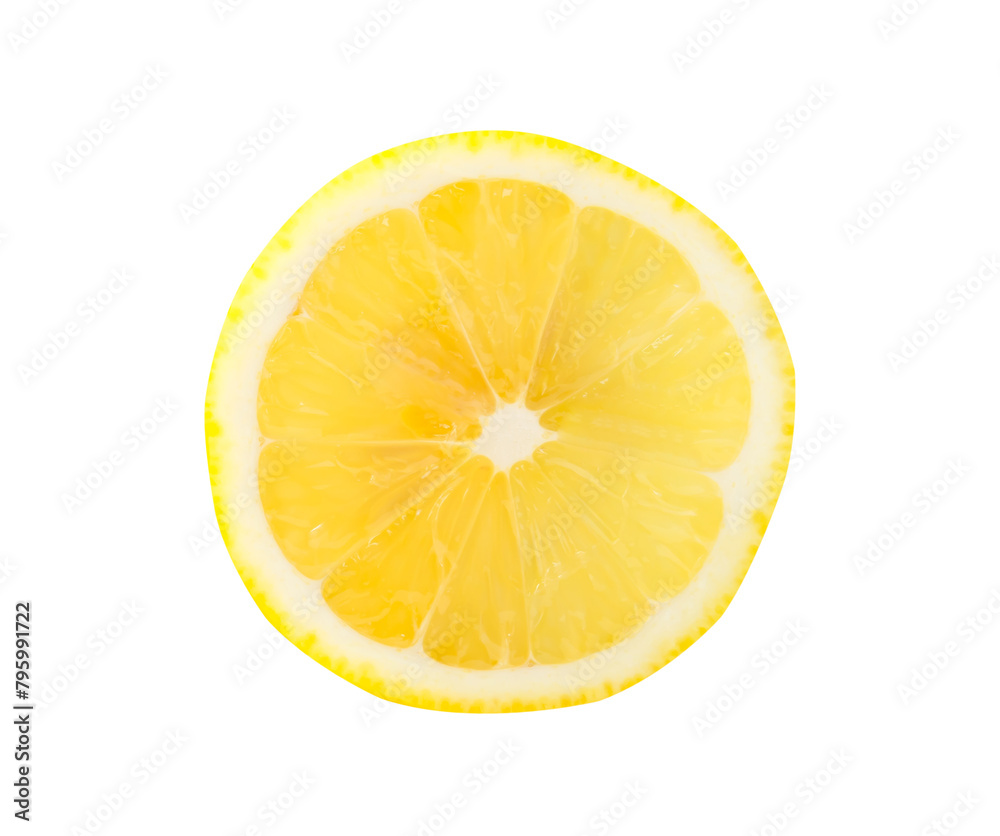 Top view of beautiful yellow lemon half isolated on white background with clipping path Top view of beautiful yellow lemon half isolated on white background with clipping path