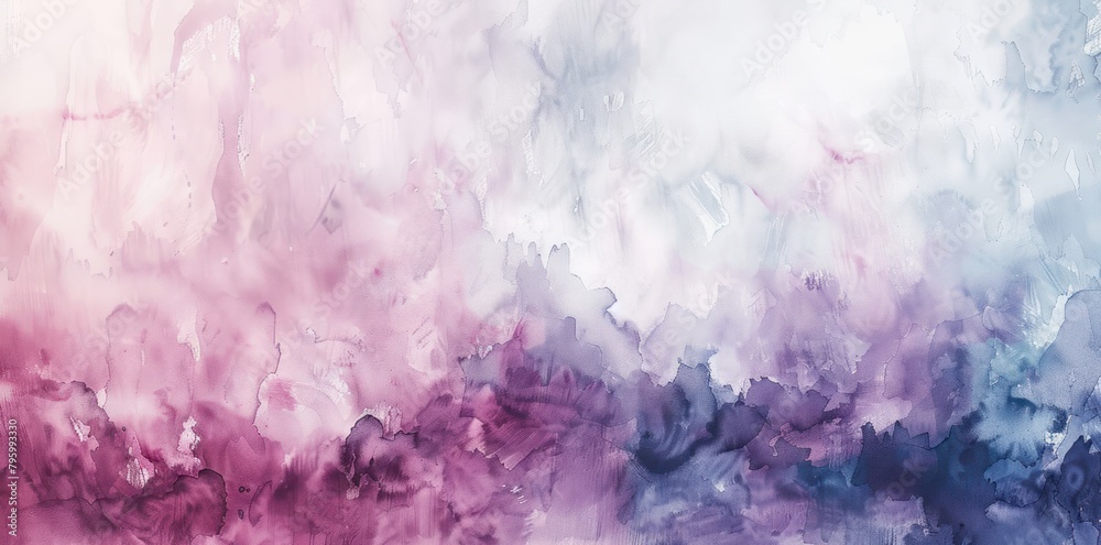 Fototapeta premium Tranquility of Watercolor Strokes: Soft, Muted Colors and Gentle Brushstrokes. Creating Calm and Serenity. 