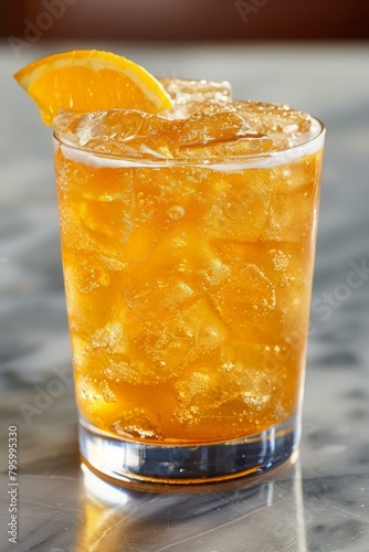 b'refreshing orange cocktail in a glass with an orange slice'