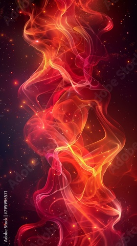 b'Red and orange abstract fire flames on black background'