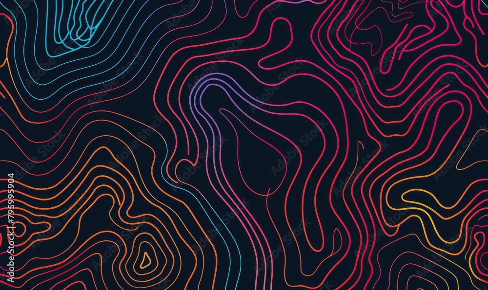 Vector abstract background with colorful lines 