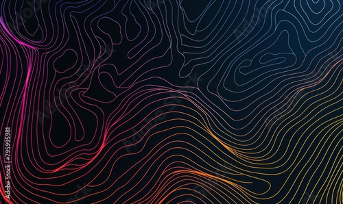 Vector abstract background with colorful lines 