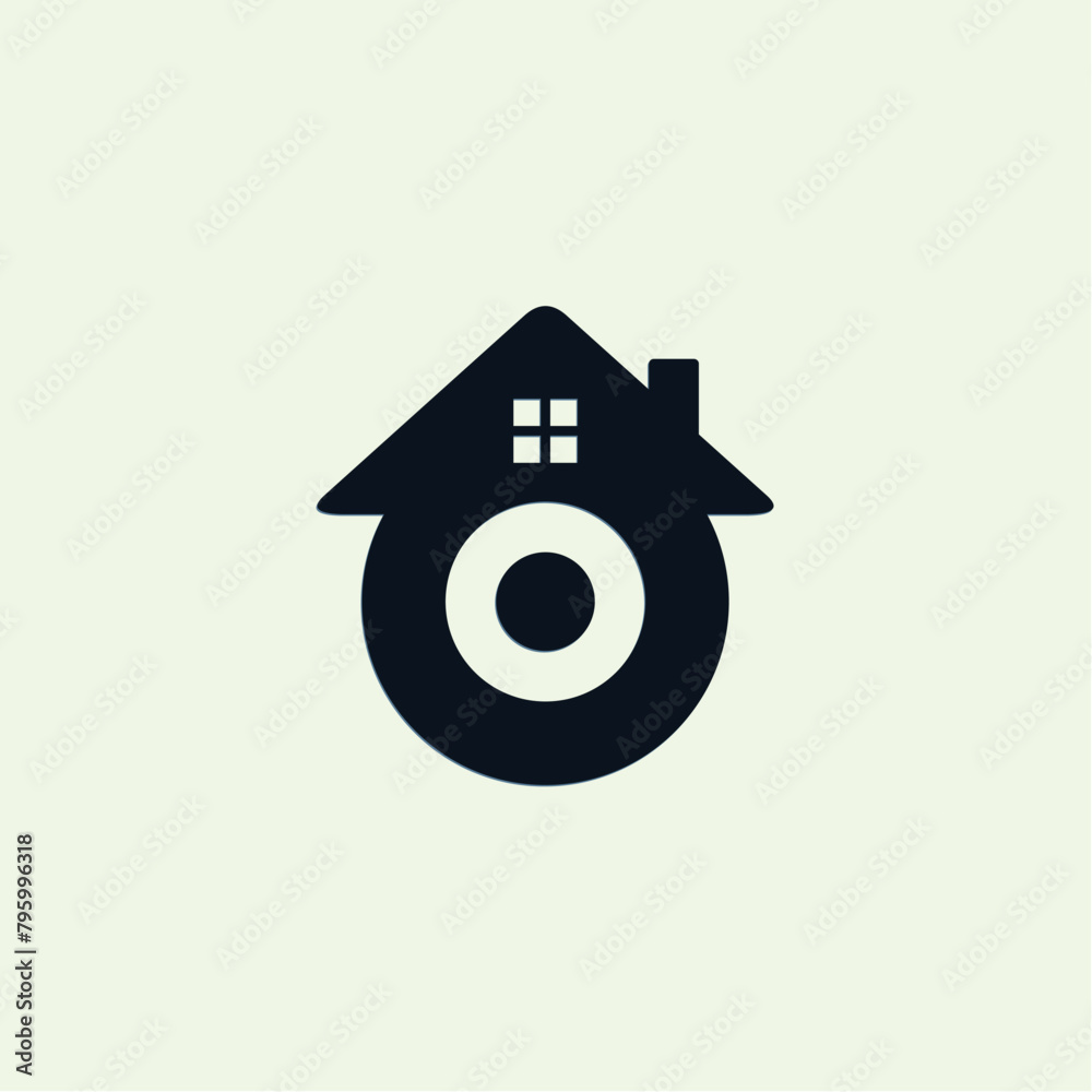 house logo design, letter house logo design, letter