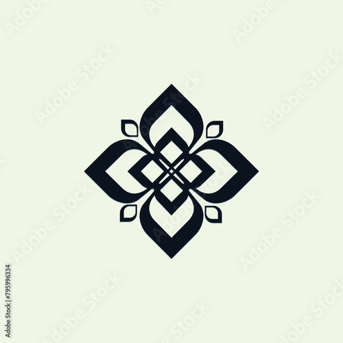 Nature monogram Logo template design for beauty spa and eco friendly products, beautiful leaves