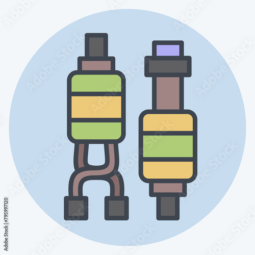 Icon Spare Motor. related to Drone symbol. color mate style. simple design illustration