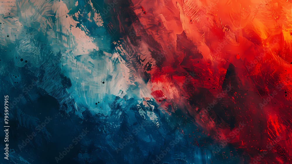 creative fusion of colors and textures a blue wall serves as the backdrop for a vibrant painting creative fusion of colors and textures a blue wall serves as the backdrop for a vibrant painting