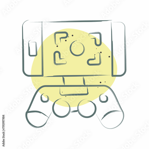 Icon Smartphone Holder. related to Drone symbol. Color Spot Style. simple design illustration