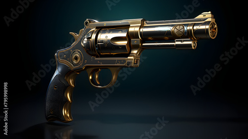 Revolver icon game icon 3d