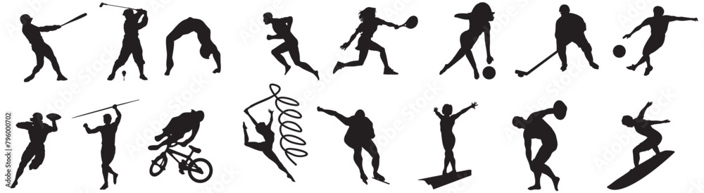 sports silhouette illustration