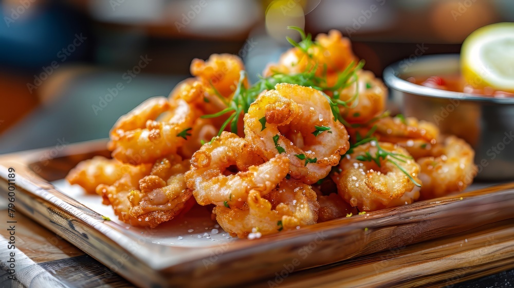 Fried Calamari on A plate Fried Calamari on A plate