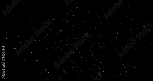 
4K Subtle dust particle background overlay realistic light dust effect in black. Air overlay small dust dirt flying shimmering real-like particles fairy fantasy transparent atmosphere overlay fx.
 photo