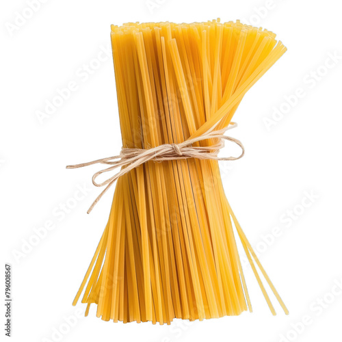 tubular pasta type isolated on white background photo