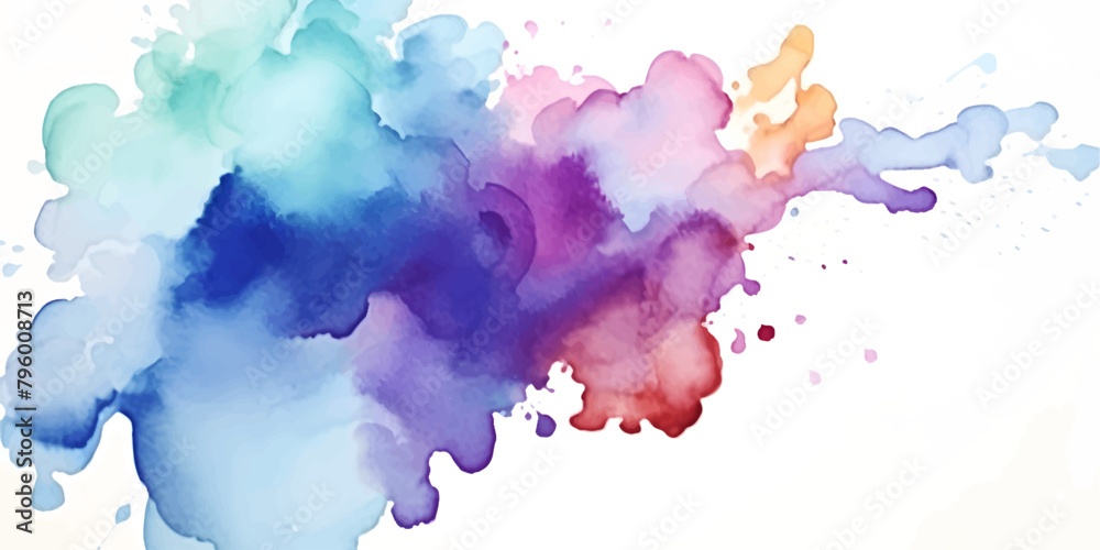 Abstract watercolor splash. Watercolor drop.