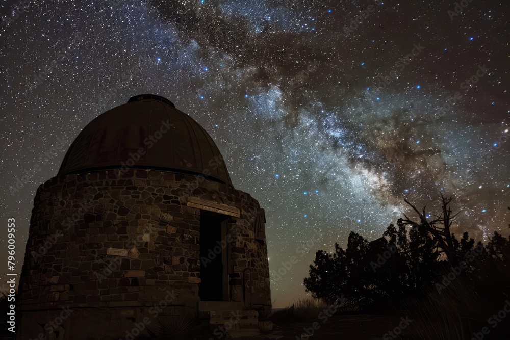 Explore the enigmatic ruins of an ancient observatory, where celestial mysteries were once pondered beneath the starlit sky, Generative AI Explore the enigmatic ruins of an ancient observatory, where celestial mysteries were once pondered beneath the starlit sky, Generative AI