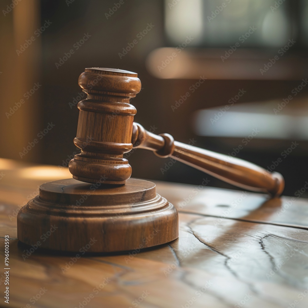 close up on the gavel of the judges table . Close-up of gavel on judge desk, symbolizing court trial, justice and legal decisions in courtroom close up on the gavel of the judges table . Close-up of gavel on judge desk, symbolizing court trial, justice and legal decisions in courtroom