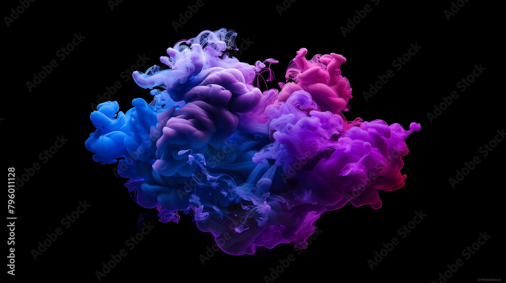 Ethereal Smoke Patterns with Dynamic Blue and Pink Colors