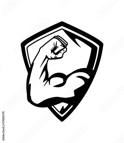 gym emblem strong arm