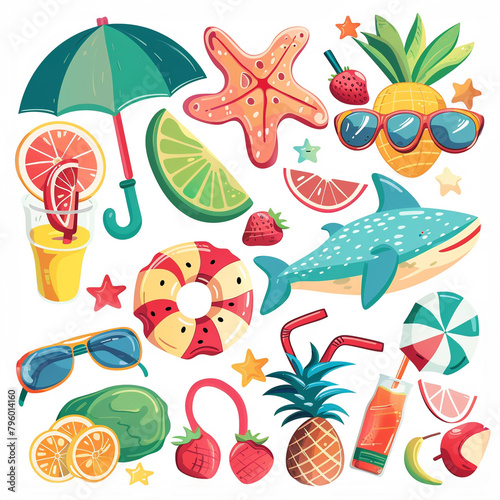 Summer Elements Clipart Collection