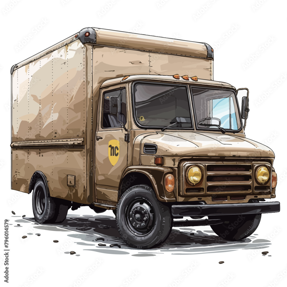 old school bus on a white background, vector illustration, 