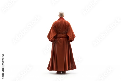 Shinto monk adult robe white background