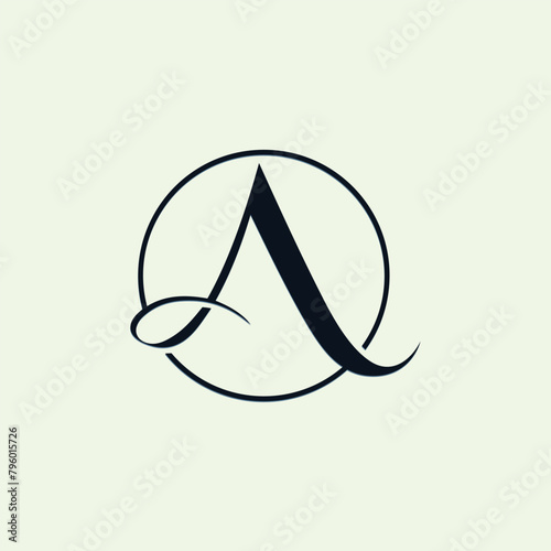 letter A, an elegant letter of the alphabet. Classic Letter Minimal Fashion Design.