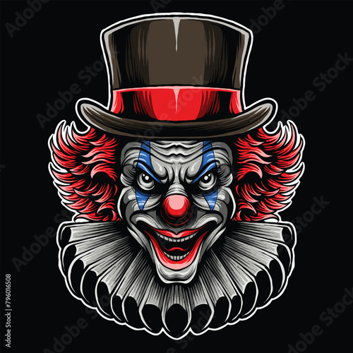 vector clown illustration design art