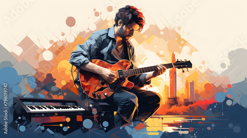 illustration of a Musician Work