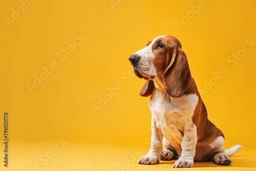Basset hound dog animal beagle mammal. photo