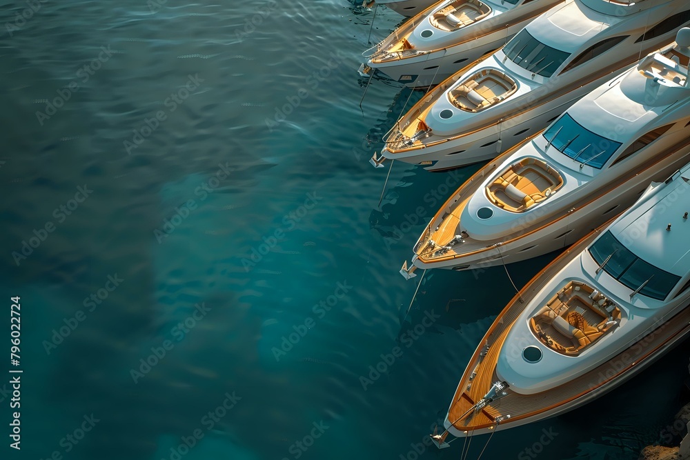 Serene Morning Light on Sleek Luxury Yachts