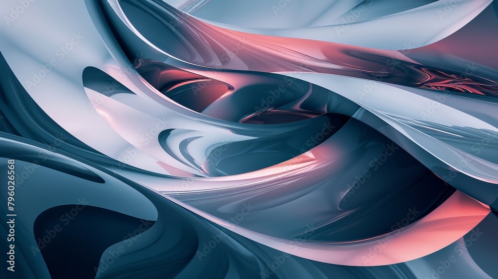 Fototapeta premium Modern abstract cover with sharp lines and soft curves for magazines