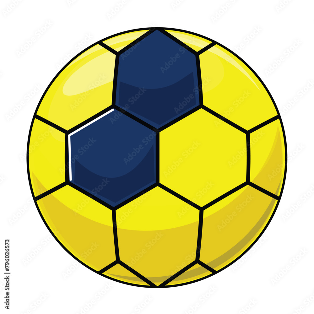 Yellow blue ball handball, great design for any purposes. Sport icon Yellow blue ball handball, great design for any purposes. Sport icon