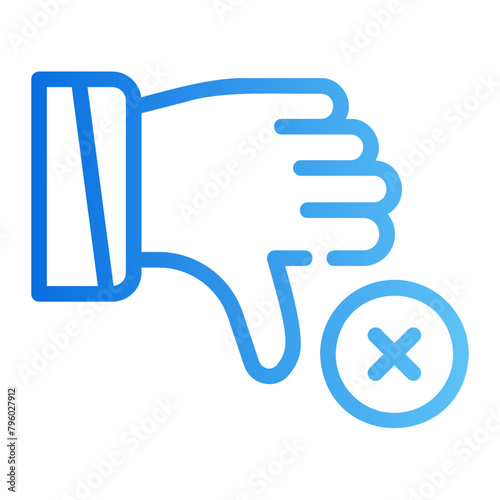 disapproval gradient icon